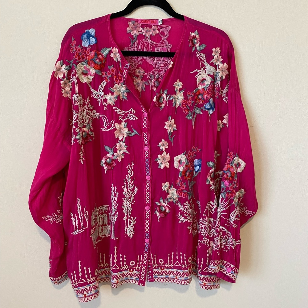 Johnny Was Elias blouse boho top women’s size medium - Picture 3 of 11